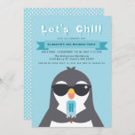Let's Chill Cute Penguin Kids Birthday Invitation<br><div class="desc">Celebrate your kid's special day Let's Chill Cute Penguin Kids Birthday design. This design features a cute Penguin in sunglasses holding a popsicle. You can customise this further by clicking on the "PERSONALIZE" button. Matching Items in our shop for a complete party theme. For further questions please contact us at...</div>