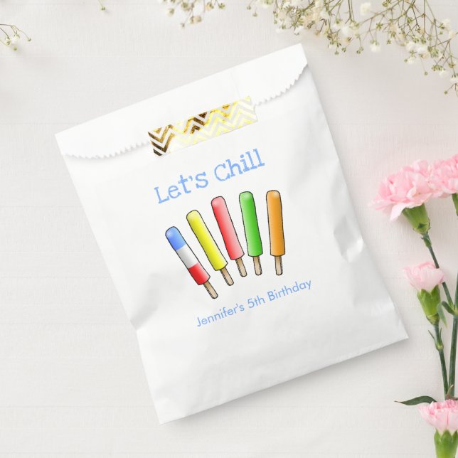 Let's Chill with Cool Popsicles Favour Bags (Sealed)