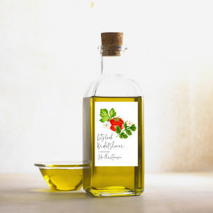 Let's Cook Bridal Shower Wine Label