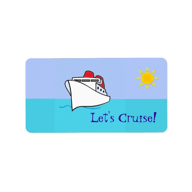Let's Cruise Bag Tag Label (Front)