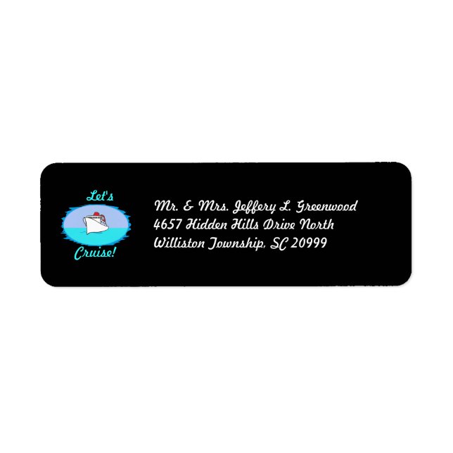Let's Cruise Return Address Labels (Front)