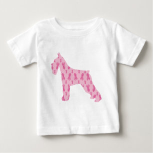 Lets Cure Cancer Ribbon Schnauzer Baby T-Shirt