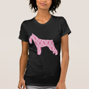 Lets Cure Cancer Ribbon Schnauzer T-Shirt