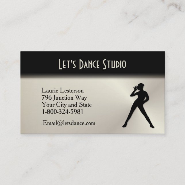 Let's Dance Business Card (Front)