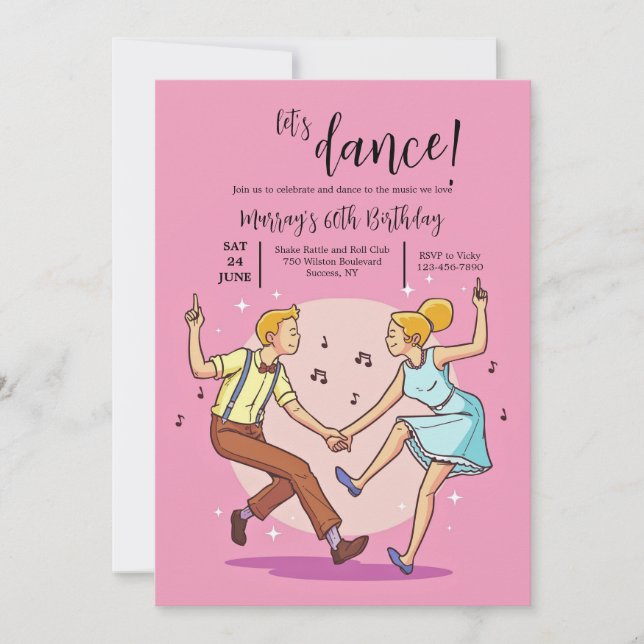 Let's Dance Invitation (Front)