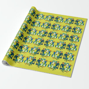 let's dance print wrapping paper