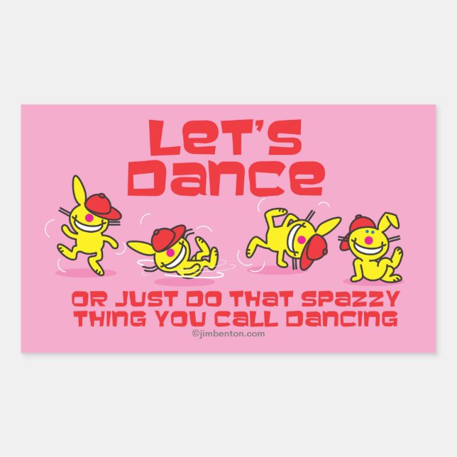 Let's Dance Rectangular Sticker (Front)