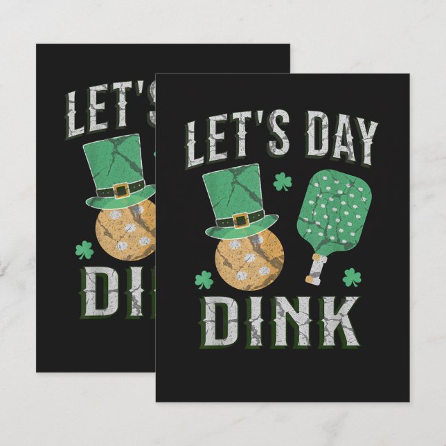 Let's day dink funny pickleball  card (Front/Back)