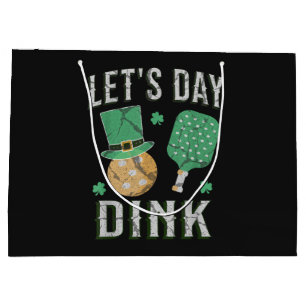 Let's day dink funny pickleball large gift bag