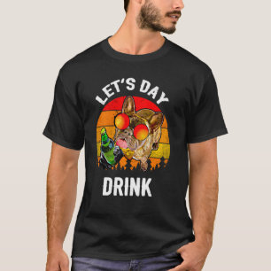 Lets Day Drink Frenchie French Bulldog Drinking S T-Shirt