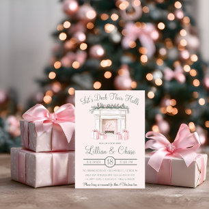 Let's Deck Their Halls, Holiday Bridal Shower Invitation