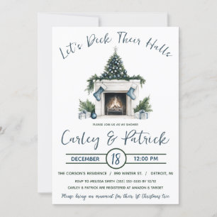 Let's Deck Their Halls, Holiday Bridal Shower Invitation
