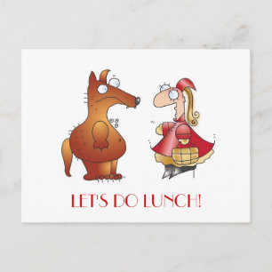 LET'S DO LUNCH! by April McCallum Postcard