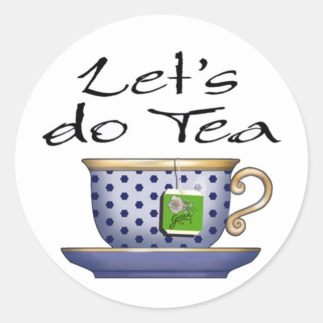 Let's do Tea - 01 Classic Round Sticker (Front)