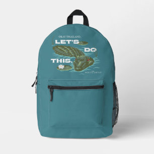 "Let's Do This" Alligator - The White Lotus Printed Backpack