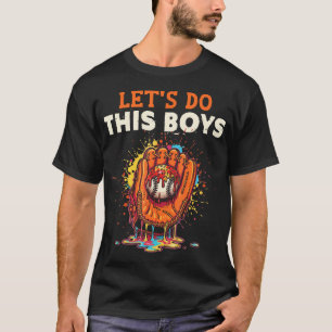 Let's Do This Boys Baseball Glove Ice Cream Drip T-Shirt