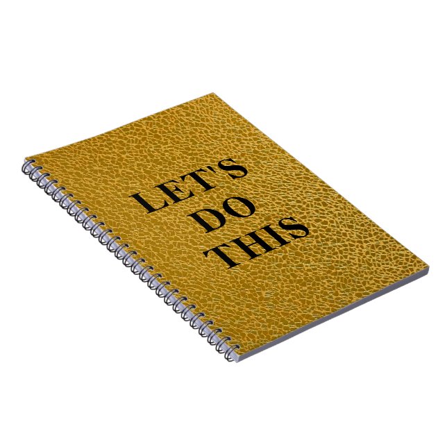 Let's Do This - Gold Texture Classic Notebook (Right Side)