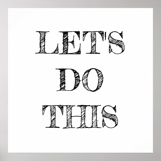 Let's Do This Minimalist Poster (Front)