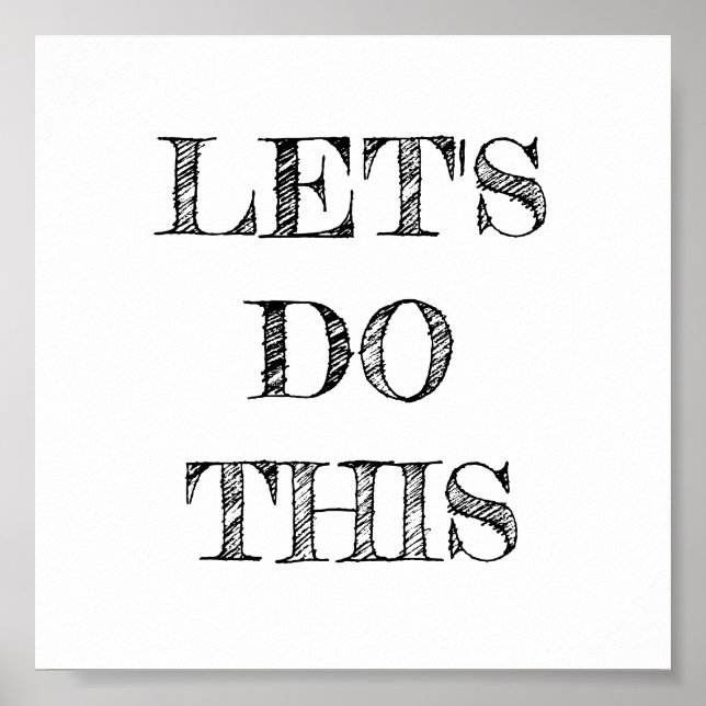Let's Do This Minimalist Poster (Front)