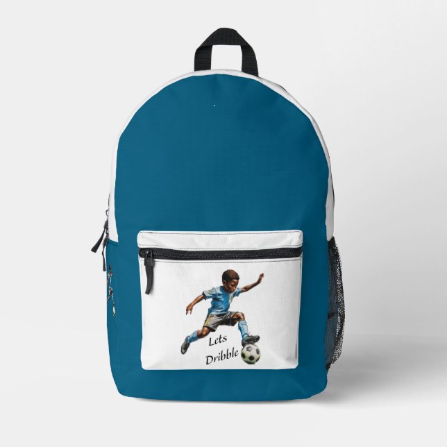 Let's Dribble Printed Backpack (Front)