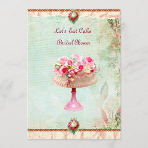 Let's Eat Cake Bridal Shower Invitation