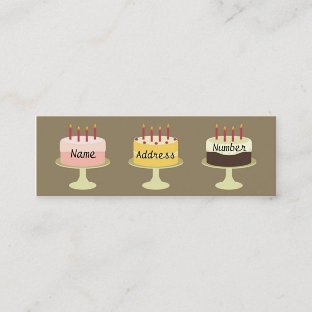 Let's Eat! Calling Card (Front)