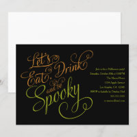 Let's Eat, Drink & Be Spooky | Black/Orange/Green