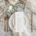"Let's Eat" Elegant White Calligraphy Wedding Menu<br><div class="desc">This elegant modern wedding menu is the perfect way to add a touch of sophistication to your wedding reception. Featuring clean and modern typography on a classic white background, this menu design is both timeless and stylish. With customisable text fields, you can easily add your own menu items and personalise...</div>