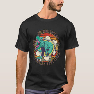 Lets eat Kids Punctuation Save Lives Dino Teacher  T-Shirt
