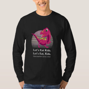 Let's Eat Kids Punctuation Saves Lives  T Rex Gram T-Shirt