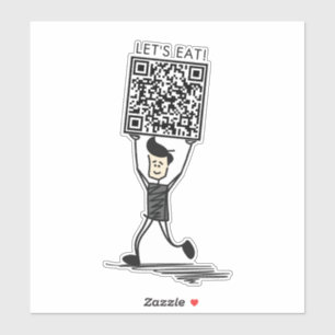 Let's Eat QR Code Vinyl 