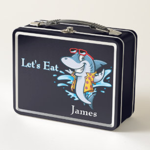 Let's Eat Shark Metal Lunch Box