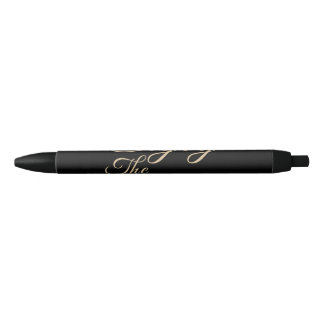 Let's Enjoy the Summer Tropical Hibiscus Flower Black Ink Pen