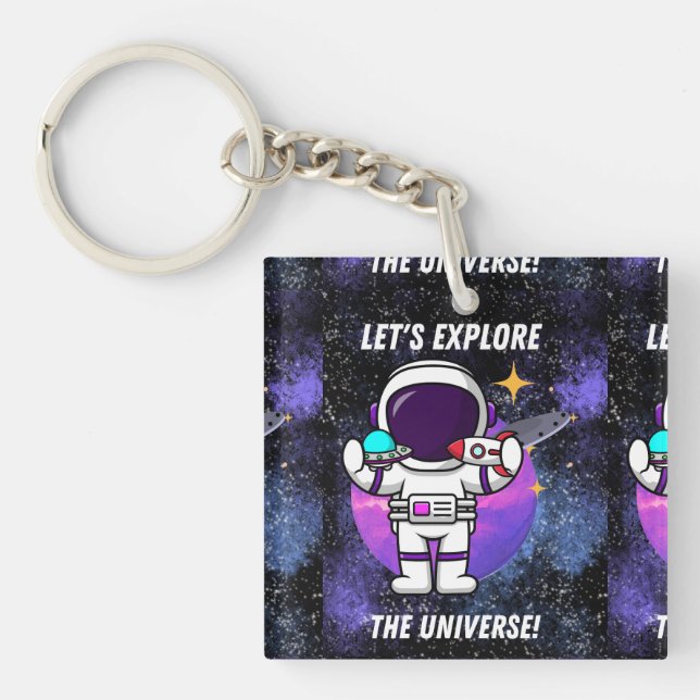 lets explore  the universe key ring (Front)