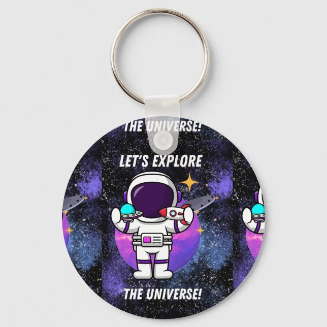 lets explore  the universe key ring (Front)