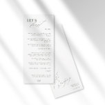 Let's Feast Modern Calligraphy Green Wedding Menu<br><div class="desc">A fresh minimalist wedding menu design. Featuring a a modern calligraphy combined with a classy serif typography for a chic look. . This design in green sage is great for a rustic, summer, fall, spring country or outdoor wedding. If you need help or have questions please contact me (Maria) using...</div>