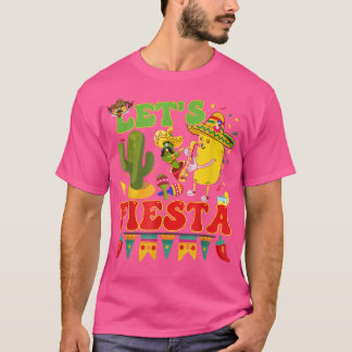 Lets Fiesta Avocado And Tacos Cinco De Mayo Meican T-Shirt