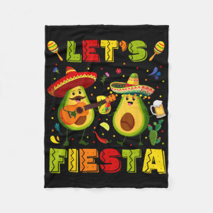 Let's Fiesta Avocado And Tacos Cinco De Mayo Men W Fleece Blanket
