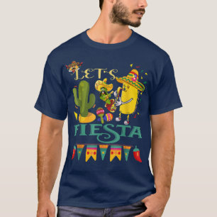 Let's Fiesta Avocado And Tacos Cinco De Mayo Mexic T-Shirt