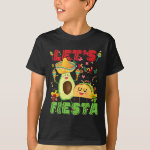 Lets Fiesta Avocado And Tacos Cinco De Mayo Mexica T-Shirt