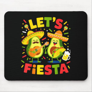 Let's fiesta avocado lovers party fun cinco de may mouse pad