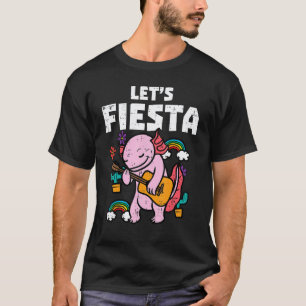 Let's Fiesta Axolotl Guitar Animal Cinco De Mayo P T-Shirt