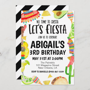 Let's Fiesta Birthday Party Invitation