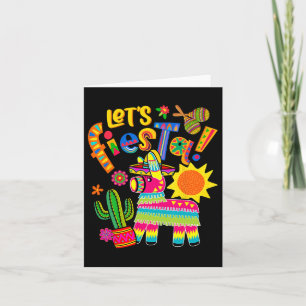Let's Fiesta Cinco De Mayo Camisa Mexicana Hombre  Card