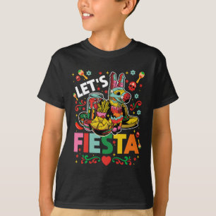 Let's Fiesta Cinco De Mayo Camisa Mexicana Hombre T-Shirt