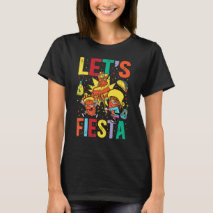 Let's Fiesta Cinco De Mayo Camisa Mexicana Hombre T-Shirt