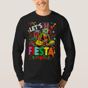 Let's Fiesta Cinco De Mayo Camisa Mexicana Hombre T-Shirt