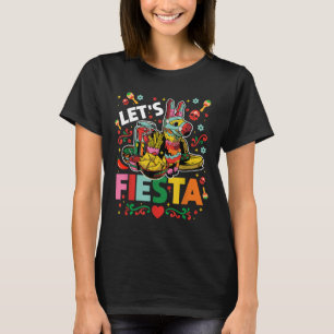 Lets Fiesta Cinco De Mayo Camisa Mexicana Hombre T-Shirt
