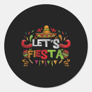 Lets Fiesta Cinco De Mayo Classic Round Sticker