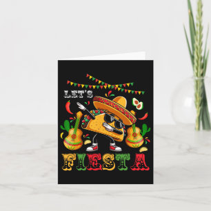 Let's Fiesta Cinco De Mayo Dabbing Taco Kids Boys  Card